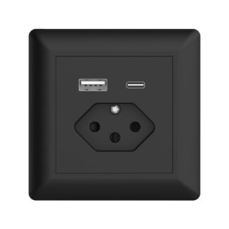UP-Steckdose USB Typ A+C schwarz matt Typ 13 FMI 230V